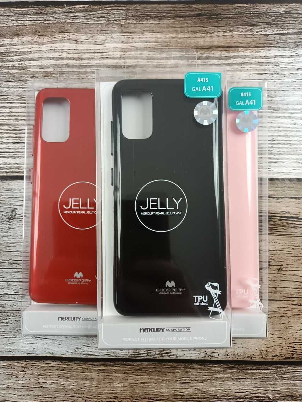 Etui Jelly Goospery do Samsung Galaxy A41 + Szkło Hartowane