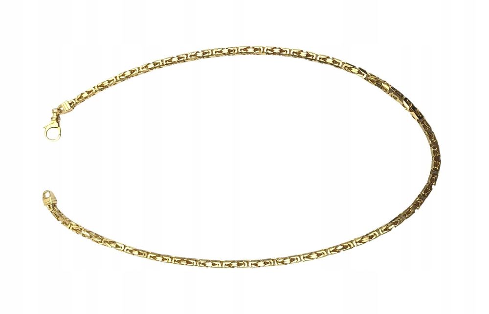 Pozłacany Srebrny Łańcuszek Splot Królewski 60cm P925 44,13g