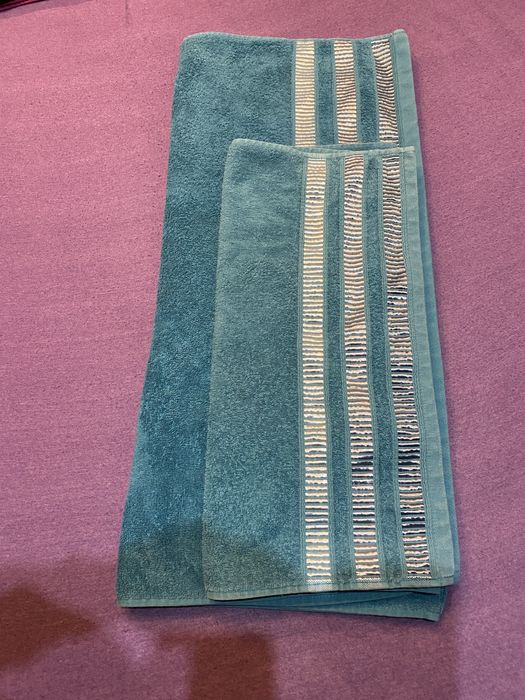 Dwa ręczniki Home&You (70x130 + 50x80) turkusowe