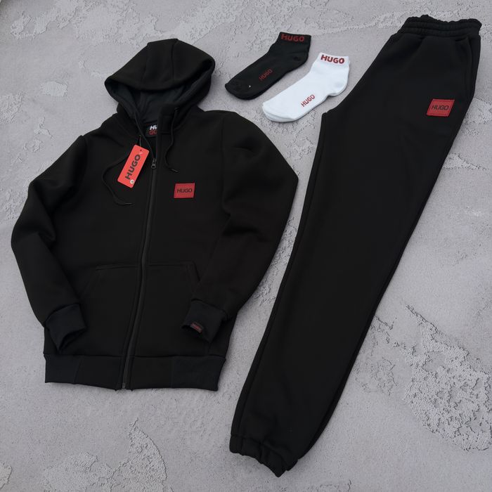 Костюм HUGO ЗИМА: зіп худі-штани  2 пари шкарпеток у подарунок