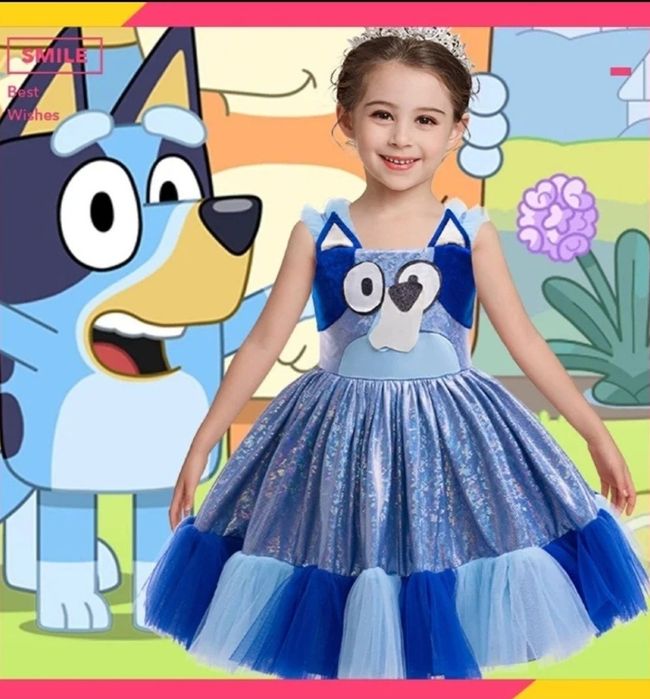 Sukienka Bluey bingo blu blue niebieska 120