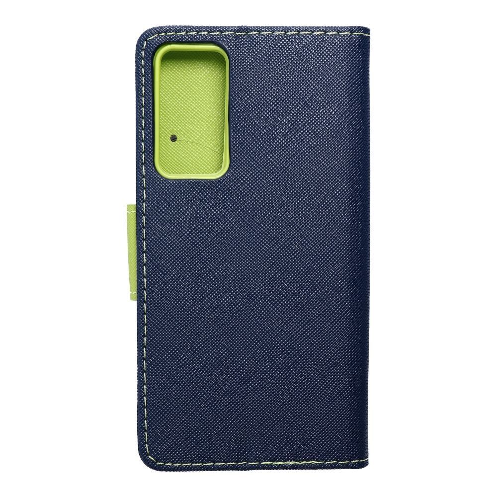 Etui Fancy Book do iPhone 16 Pro Max Dark Blue / Lime