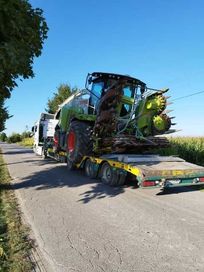 Transport maszyn budowlanych, rolniczych, palet, big bagów, domki