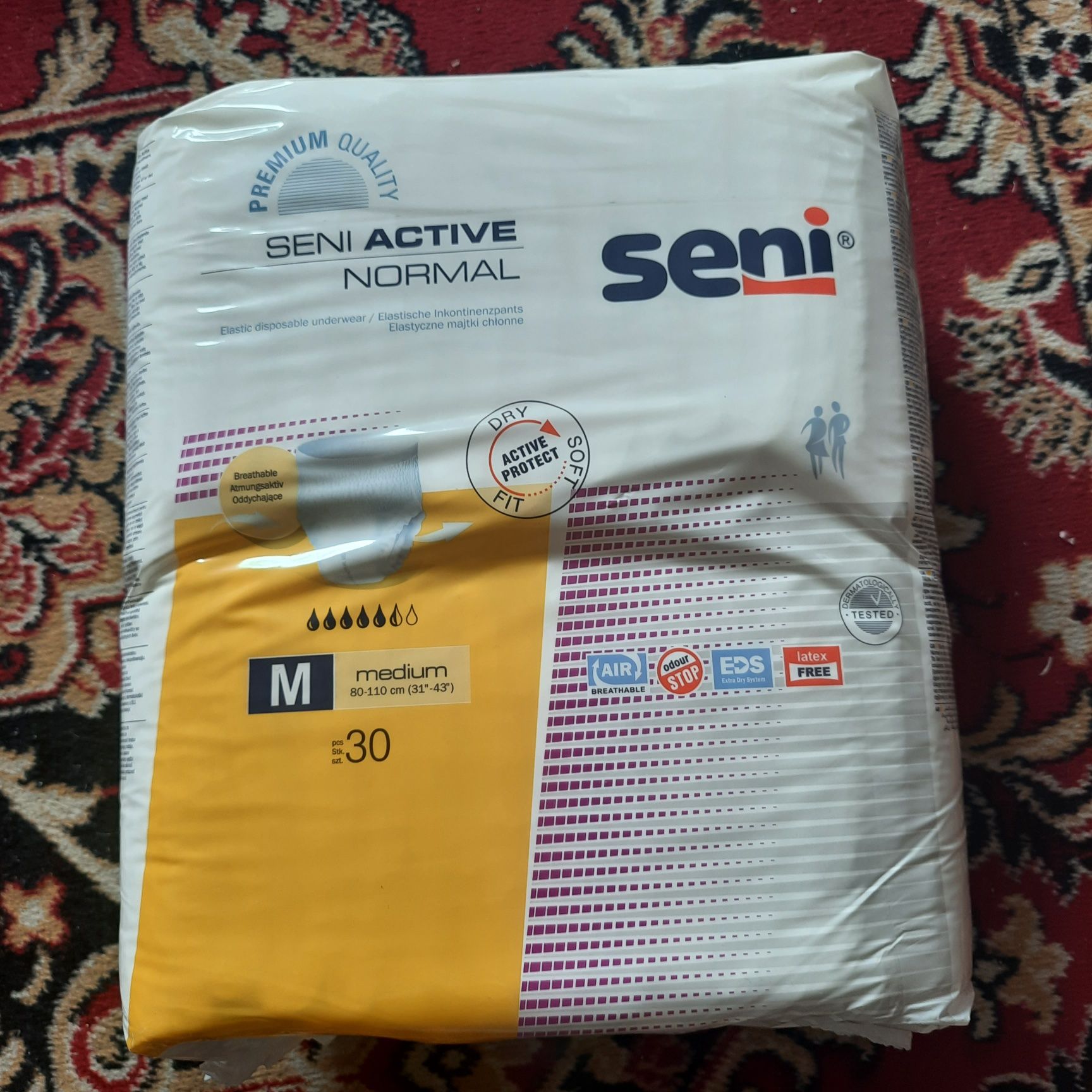 Majtki chłonne. 
Seni Activ Normal.
Medium M  30szt
Majtki chłonne. 
S
