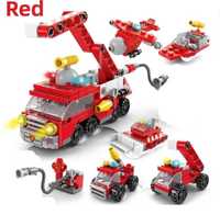 Klocki 6w1 samochód straż pożarna kompatybilne z Lego