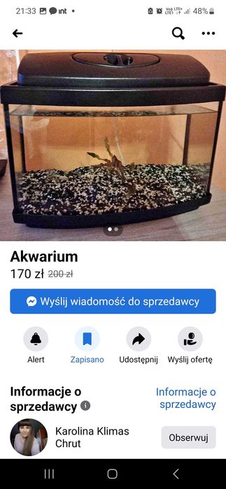 Akwarium z pokrywą