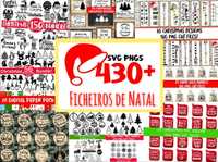 Pack 430 ficheiros de NATAL editáveis SVG e PNG laser, plotter, cnc