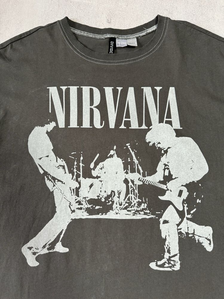 Футболка оверсайз чоловіча Nirvana H&M оригінал