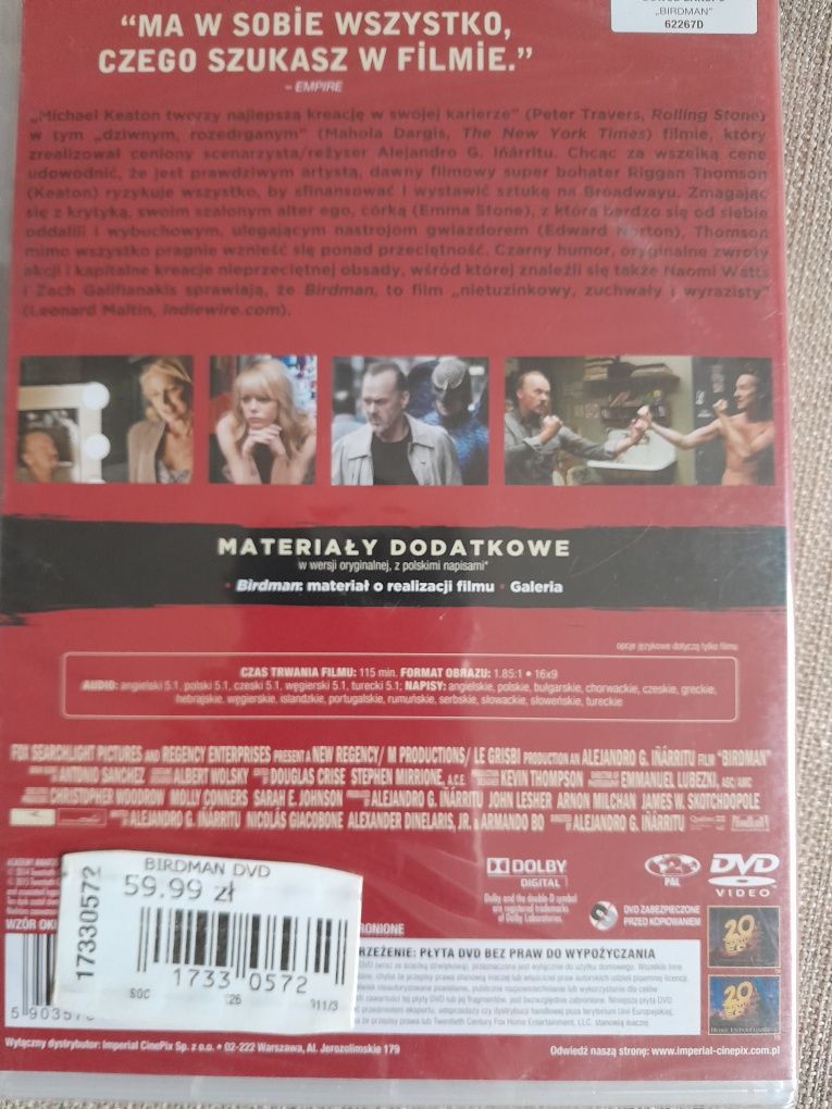 Birdman film DVD nowy zafoliowany