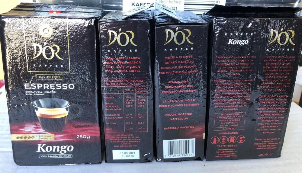 Кофе молотый D`or Kongo Espresso ( Кофе Дор Конго ) 250гр.Швейцария