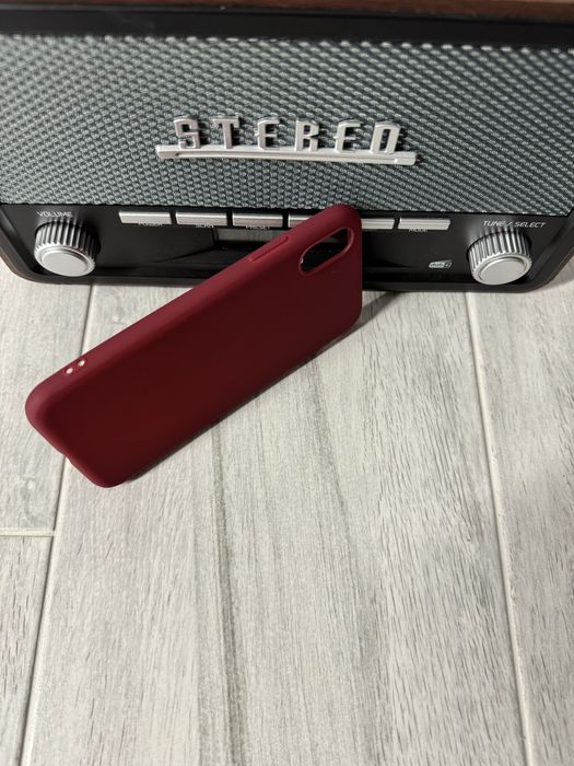 Etui do iPhone XS 5.8 cala Bordowy