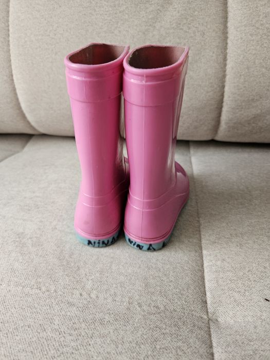 Gumiaki kalosze różowe 22