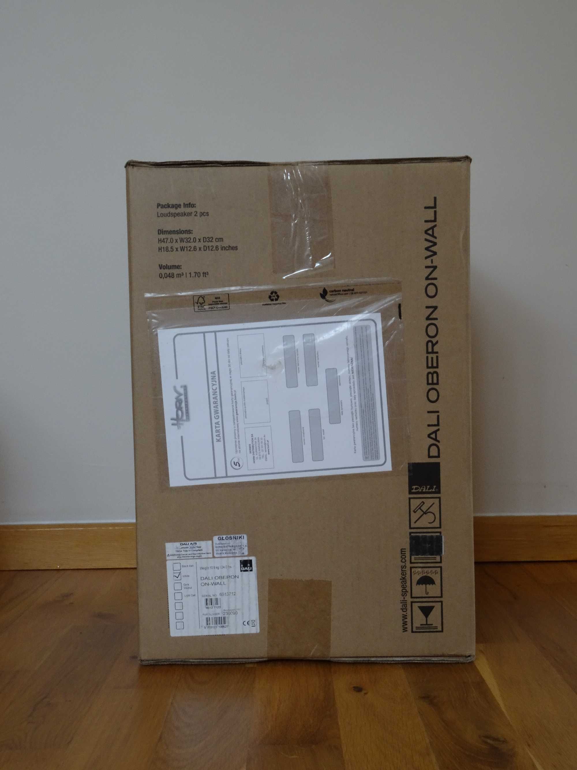NOWE Kolumny naścienne DALI Oberon On-Wall (białe) + kable QED XT40