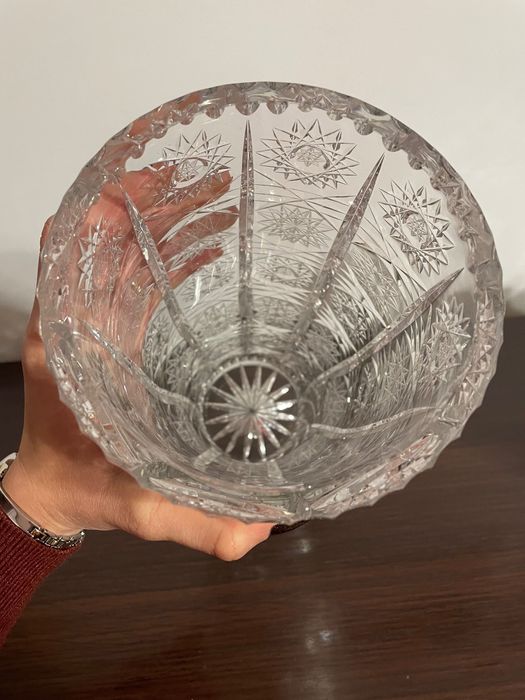 Kryształowy duży wazon vintage