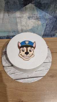 Figurka 2D Psi Patrol piesek Chase z masy cukrowej na tort