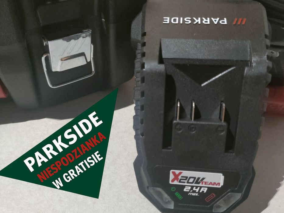 Wiertarko wkrętarka Parkside 20V z akcesoriami nowa kompletna