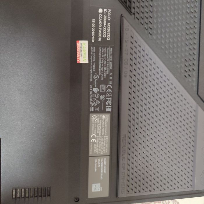 ROG STRIX STAR RTX3060 RYZEN 5 5600H 300HZ Екран