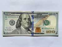 100 долларовая банкнота, уникальный цифровой ряд. 100 долларов