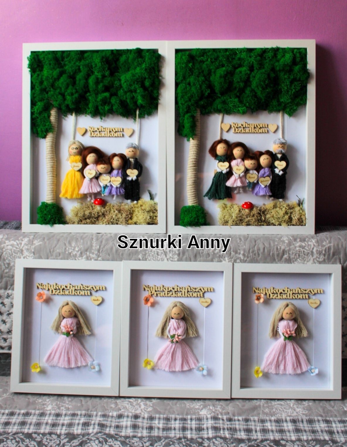 Podziękowanie dla rodziców slub makrama prezent handmade