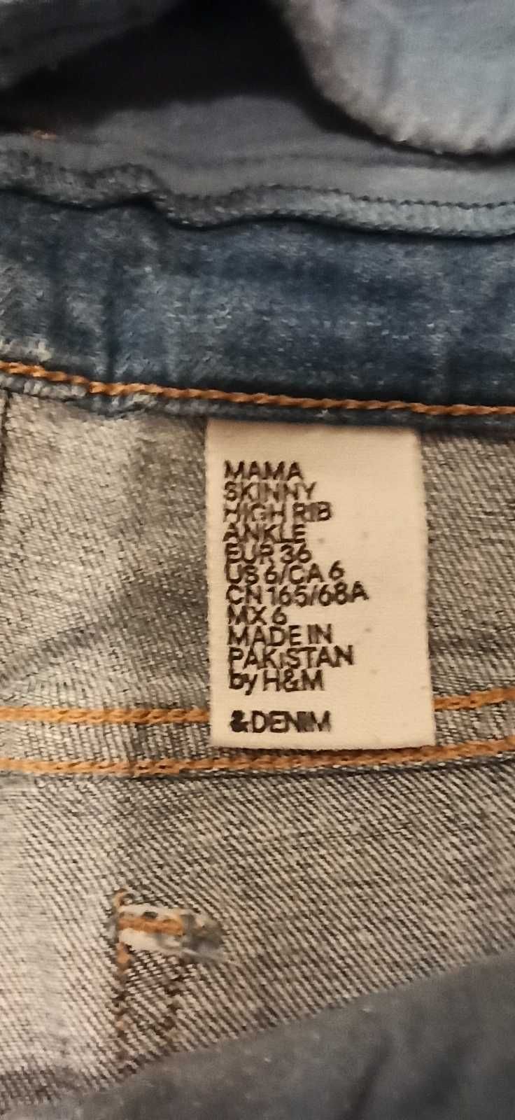 MAMA, H&M spodnie ciążowe 36