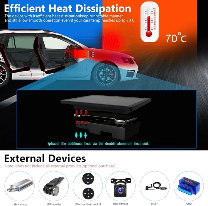 Radio Samochodowe VW Seat Skoda 2 DIN 9" Android 13 | CarPlay, Android