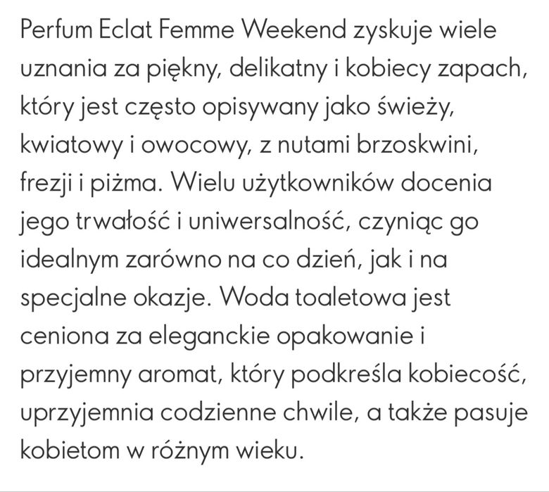 Eclat Femme Weekend 50ml Oriflame