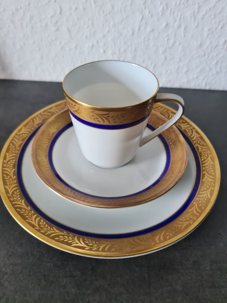 Serwis śniadaniowy zlocony hutschenreuther stara porcelana