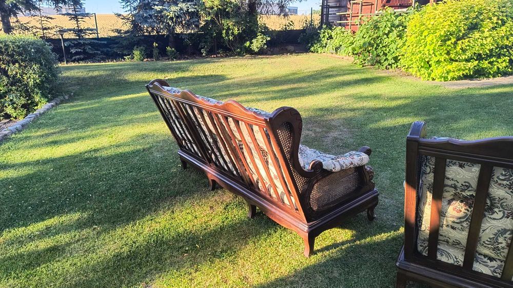 Stylowy komplet wypoczynkowy 3+1+1