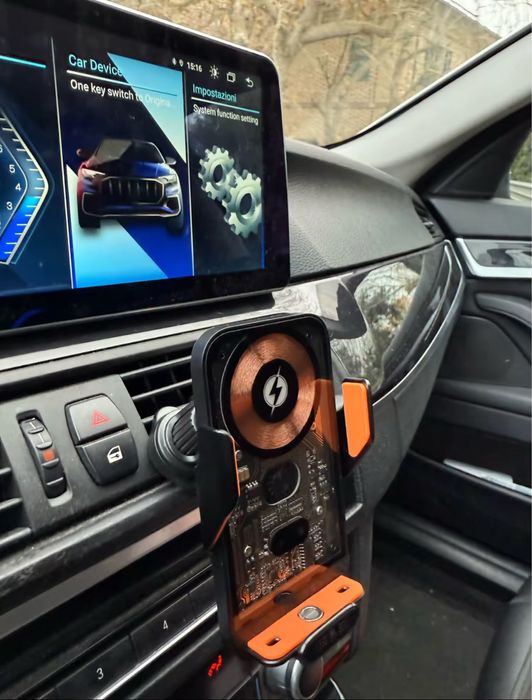 Uchwyt Samochodowy z kadowarka Bezprzewodowa 66w iPhone Samsung Xiaomi