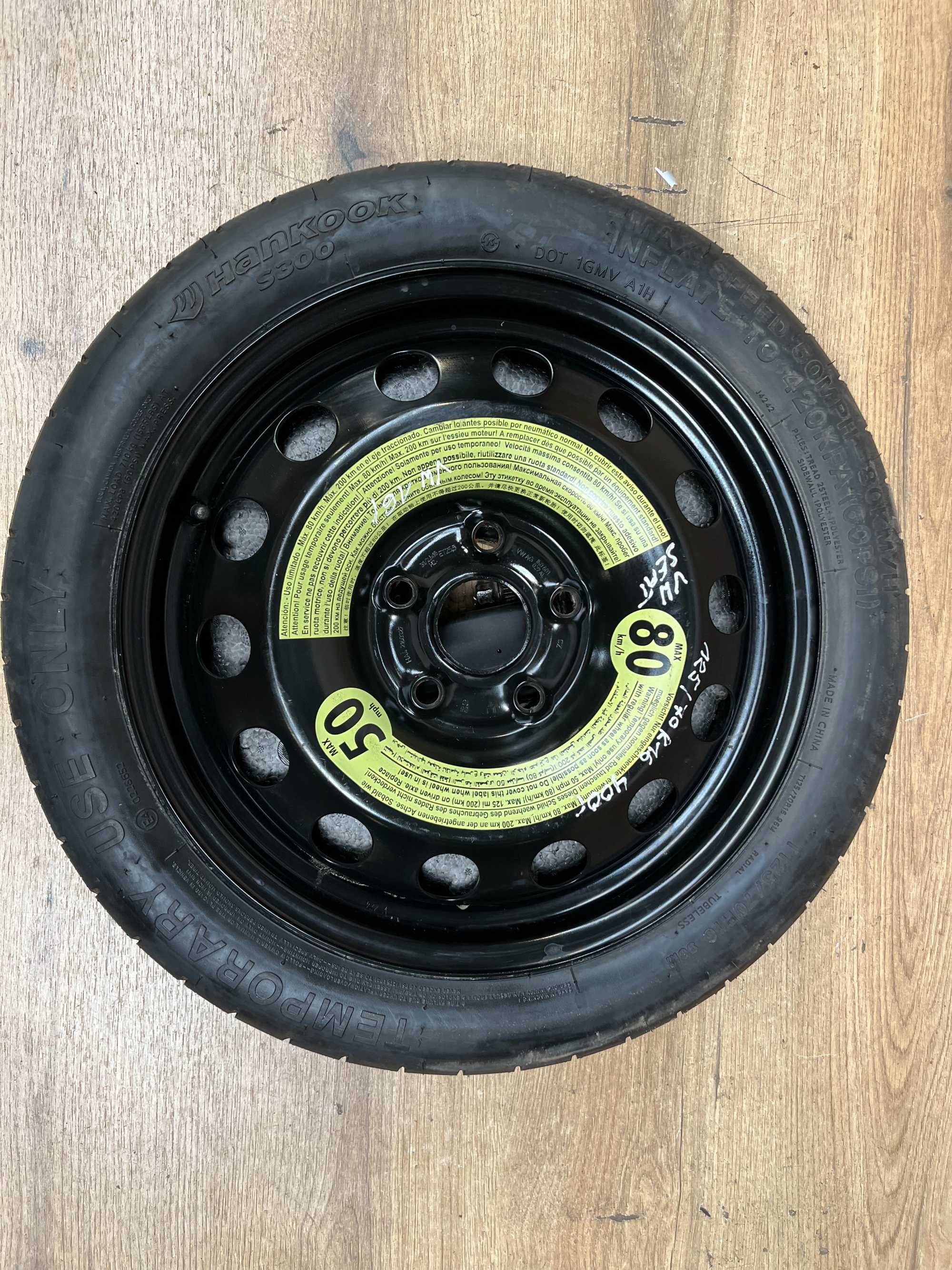 Koło dojazdowe Volkswagen/ Seat 125/70/R16