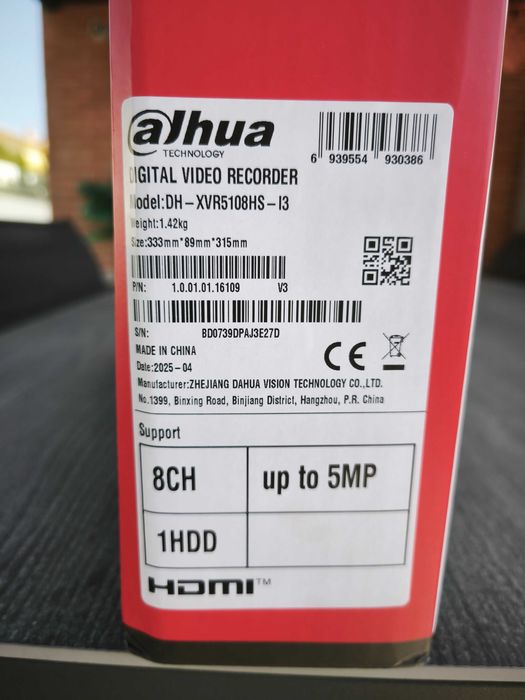 Dahua gravador DH-XVR5108HS-I3 (NOVO)