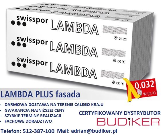 Styropian Grafitowy LAMBDA PLUS FASADA 032 / SWISSPOR Dostawa Gratis !