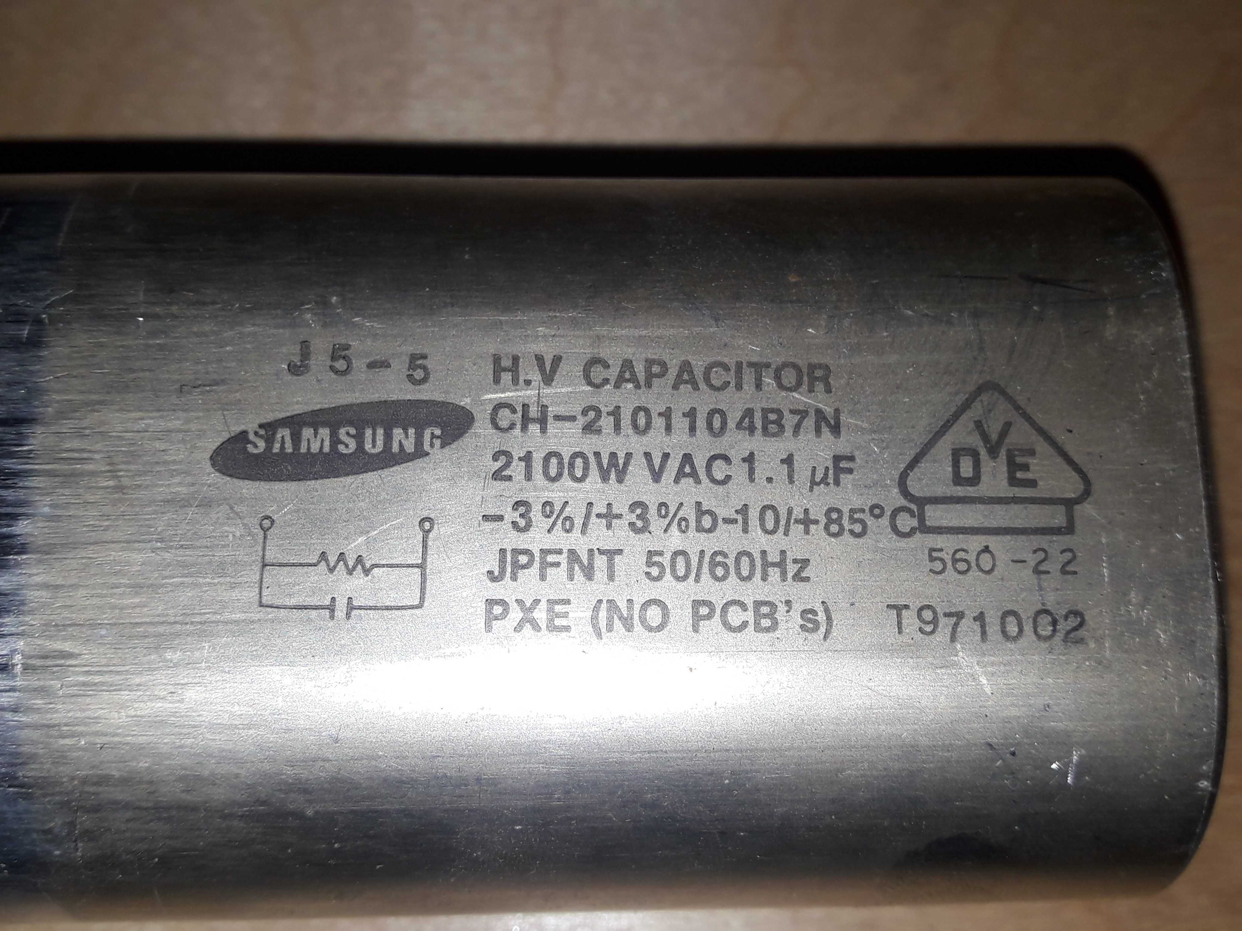 Kondensator mikrofalówki H.V.CAPACITOR  SAMSUNG   1,1uF  2100V