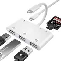 Adapter kamery 6w1 USB HUB iPhone iPad czytnik