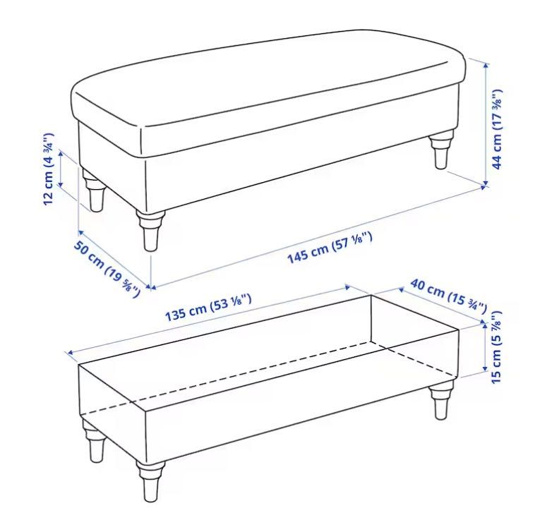Ławka z pojemnikiem średnio szary Tallmyra Ikea