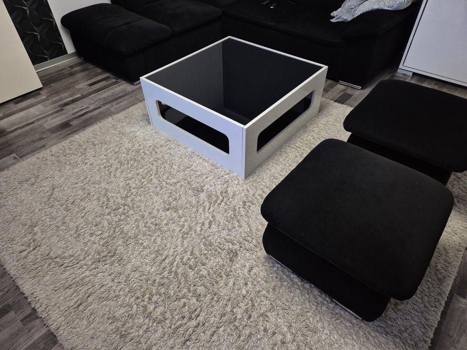 Ława 90x90x40 styl modern biała lakierowana