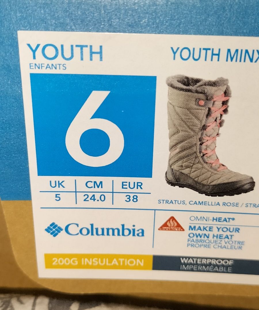 Зимові чоботи Columbia Youth Minx Mid III WP Omni-Heat р.38 (О
