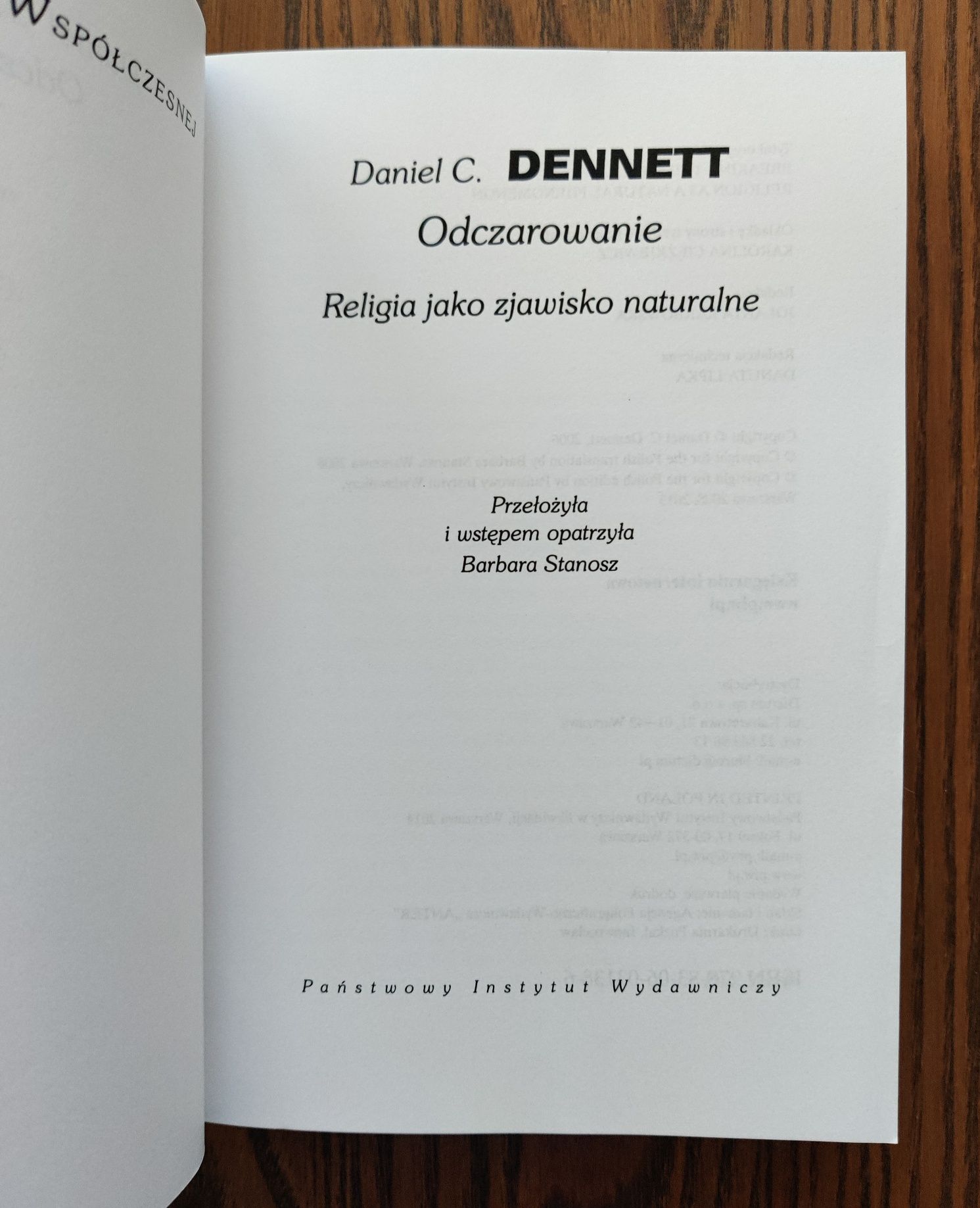 Odczarowanie. Religia jako zjawisko naturalne - Dennett Daniel