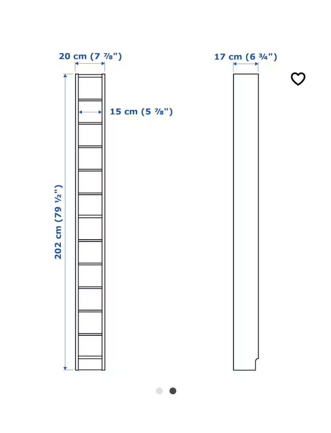 Ikea Billy Gnedby 20 x 202