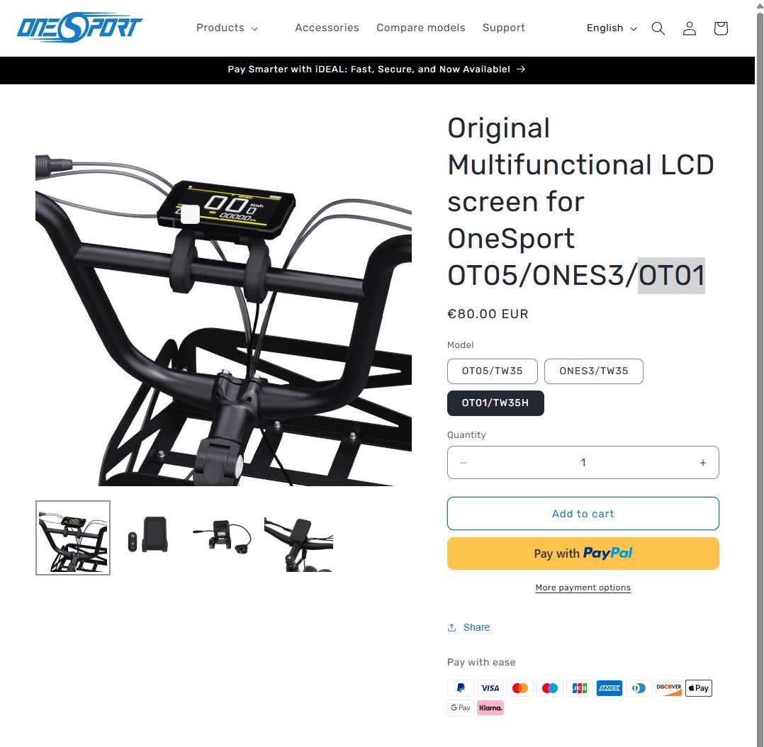 Painel LCD TW35H | Novo | 6 Pinos | OneSport – Original