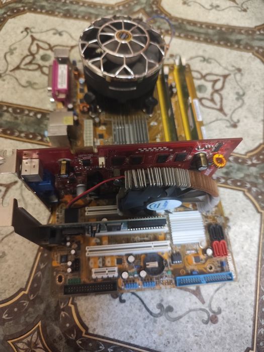 Рабочий комплект ПК 2 ядра, ddr2 2 Гб, видео 256мб