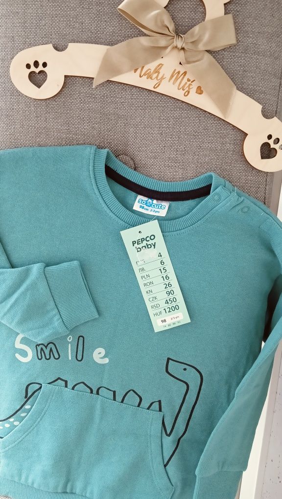 NOWA Bluza dla chłopca r.98 dinozaur