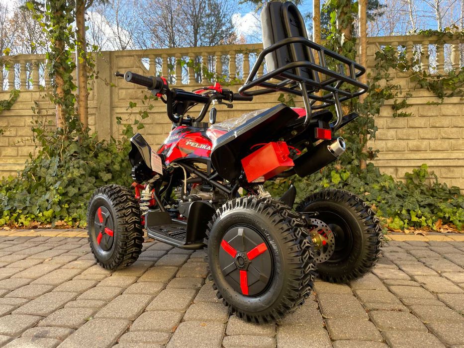 QUAD SPALINOWY 50cc / Pelikan Predator / Duże Koła Pilot Alarm Oparcie