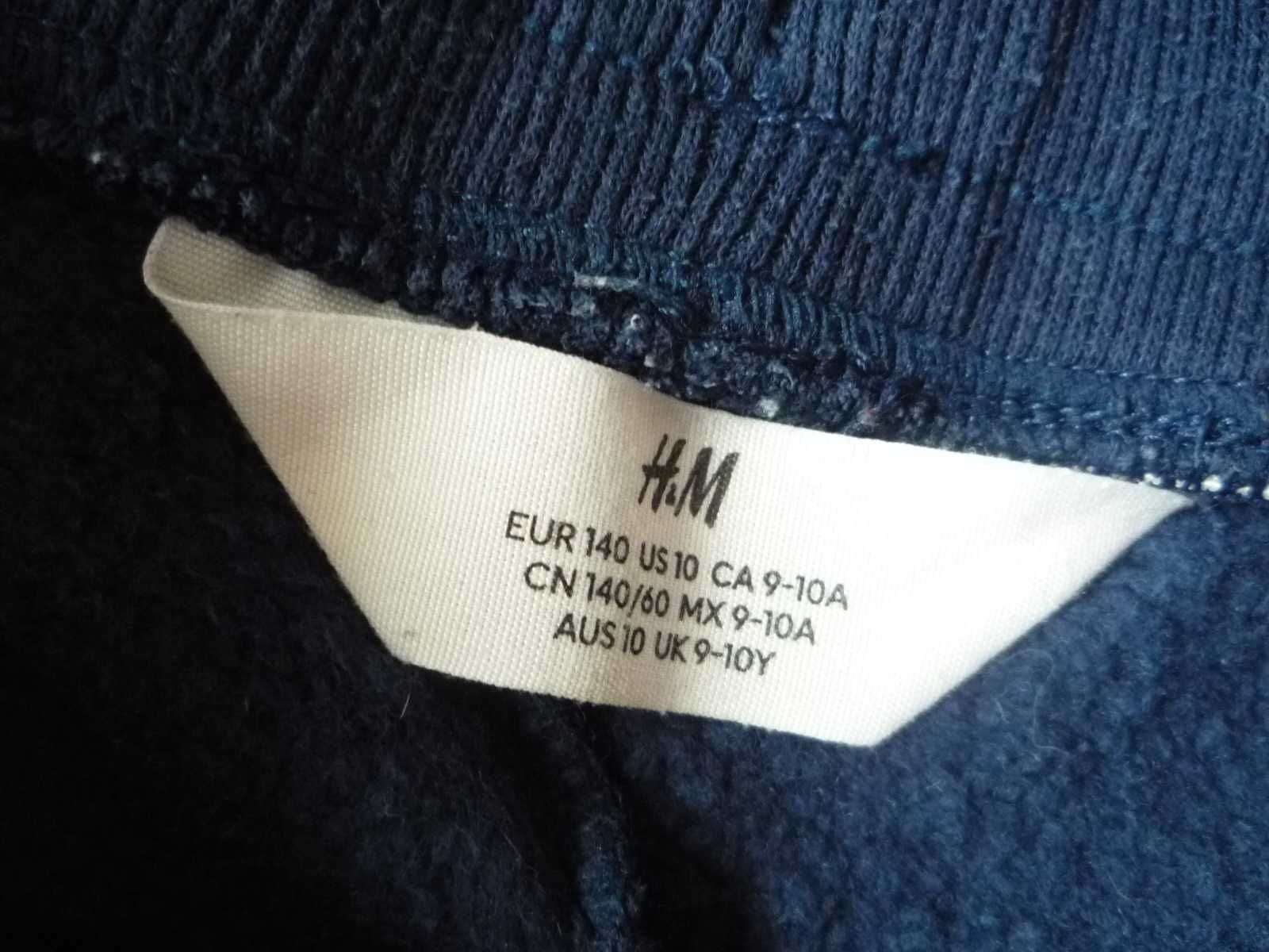 H&M r. 134/140 Granatowe Spodnie Dresowe Chłopięce