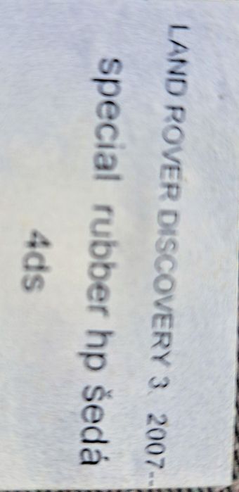 Komplet dywaników do LAND ROVER DISCOVERY 3 2007