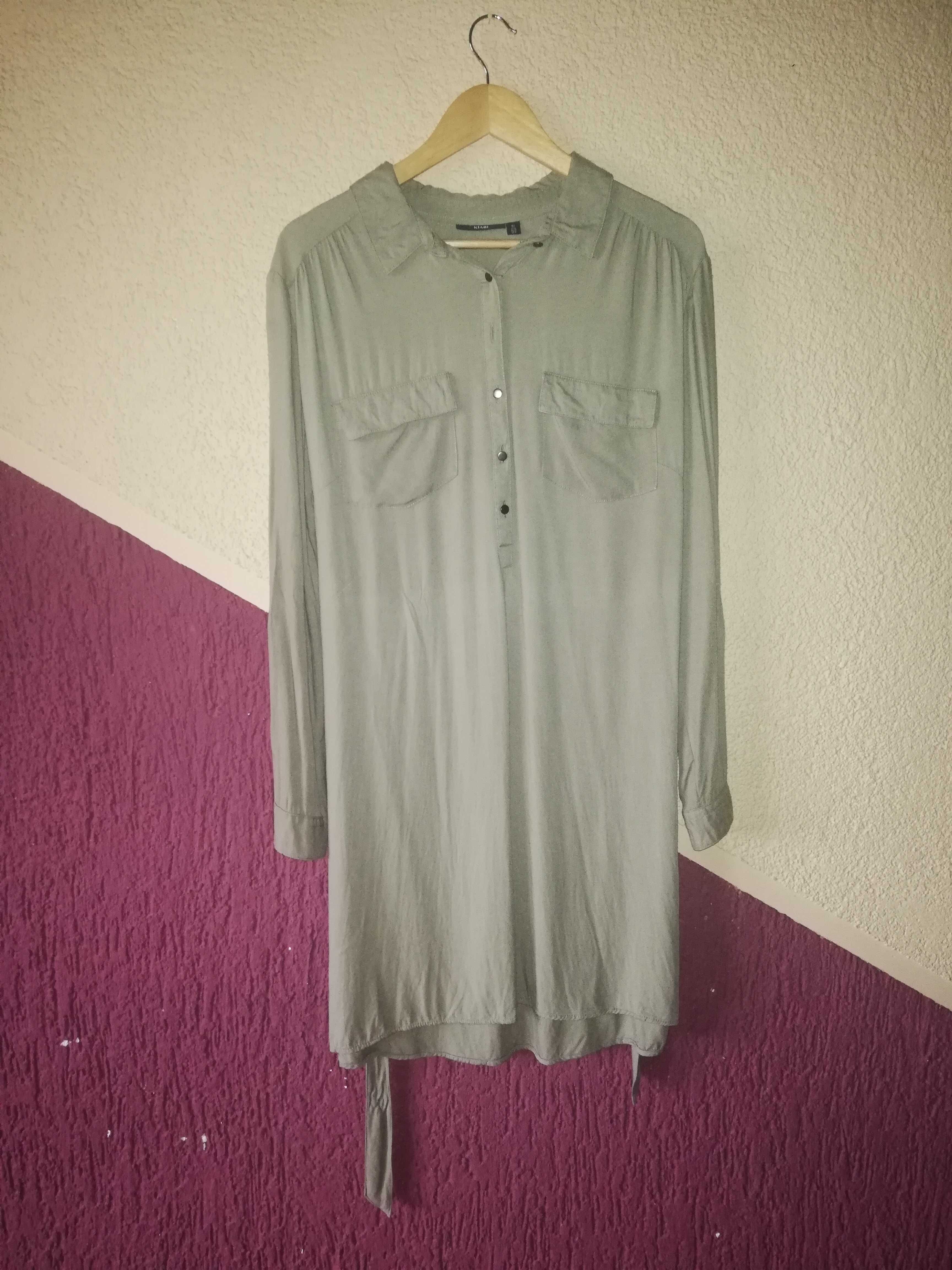 Koszulowa sukienka khaki, KIABI, rozm. 42/XL