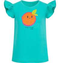 T-shirt Koszulka dziewczęca Bawełna 122 zielony pomarańcza  Endo