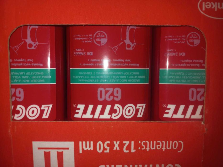 Loctite 620 (50 мл) - фіксатор підшипників та втулок, зазор до 0.25 мм