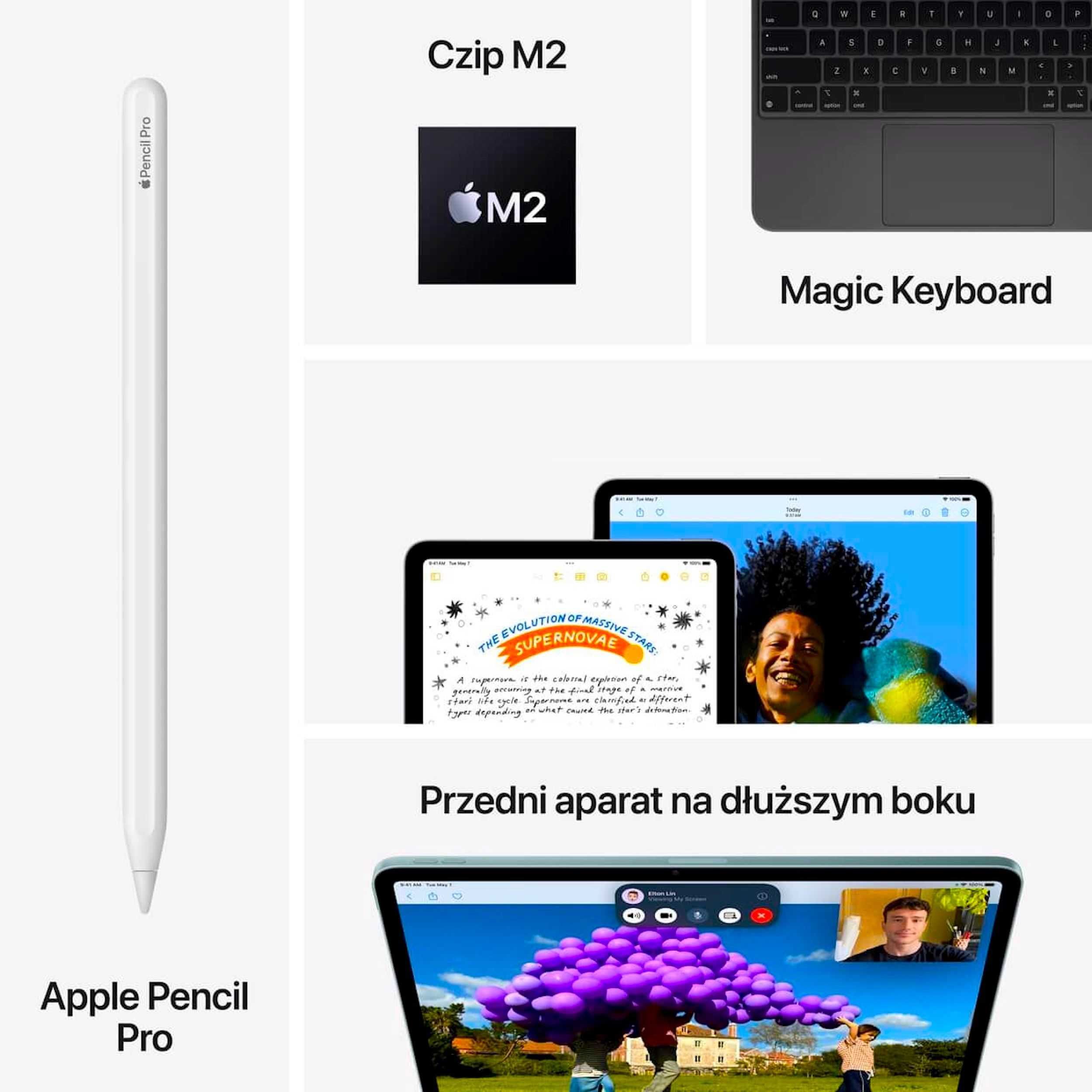 NOWY Apple iPad Air 11 256GB Cellular 5G +PENCIL +DODATKI GW-24msc! FV
