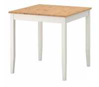 Stolik Stół kawowy kuchenny IKEA sosna biały kwadratowy